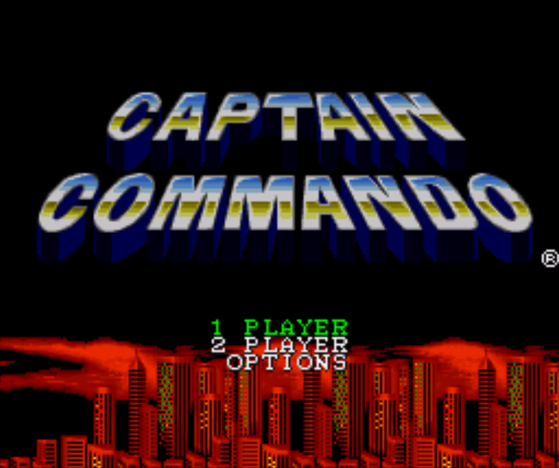 Captain Commando Title Screen